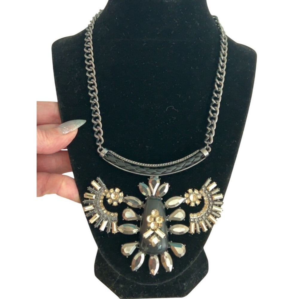STUNNING Rhinestone Statement Bib Style‎ Necklace